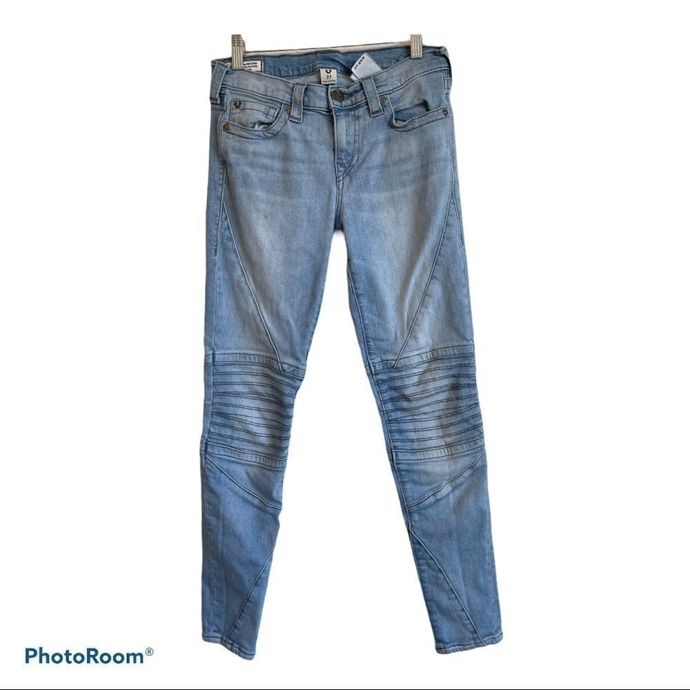‎True Religion Halle Mid Rise Super Skinny Jeans